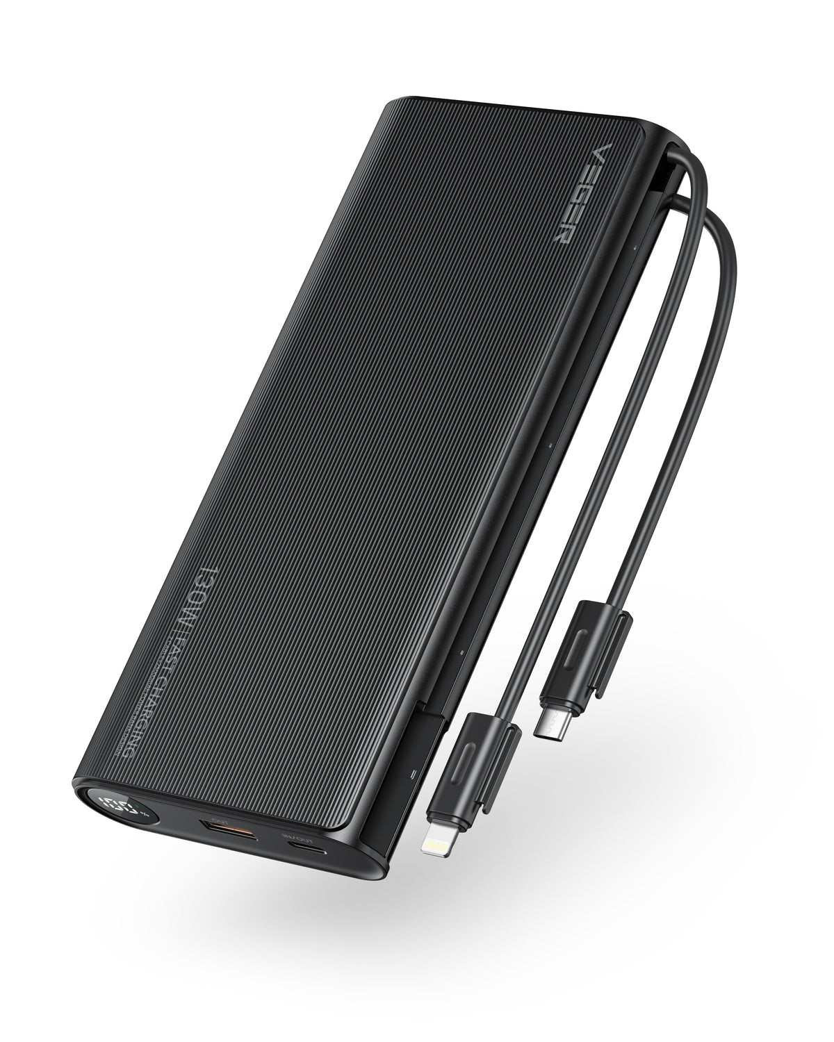 Veger PlugOn Lightning - 5000mAh Power Bank with built-in US