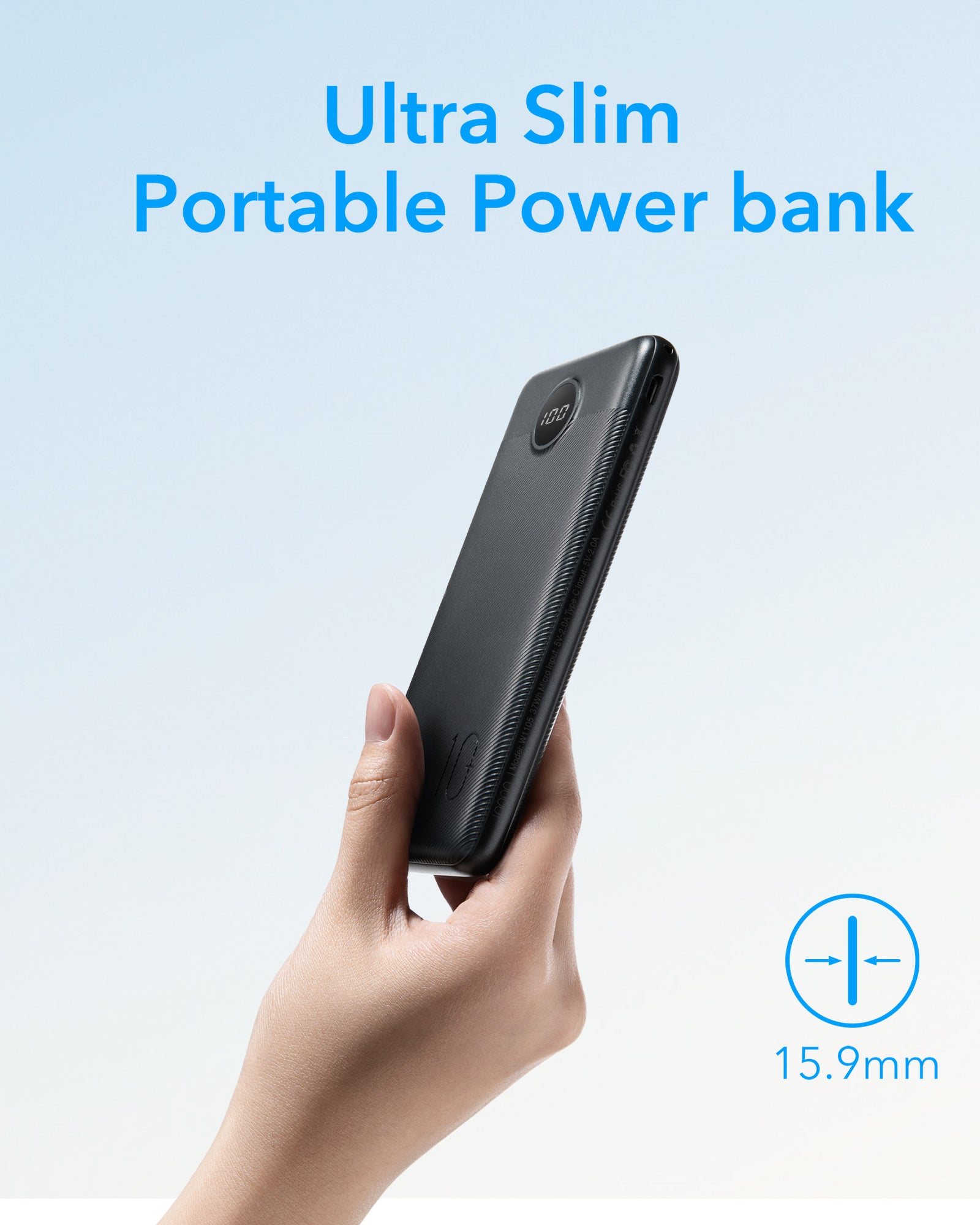 L10 10000mAh Powerbank mit Digitalanzeige