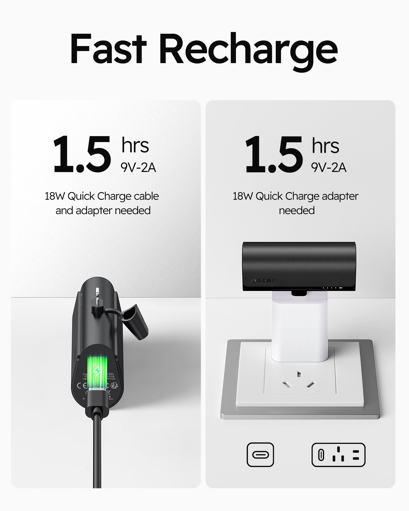 5,000mAh Mini Battery Pack Fast Charging 20W