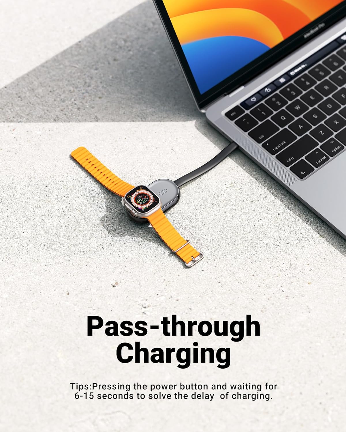 1200mAh with Built in Cable, Super Compact Wireless Charger for Apple Watch