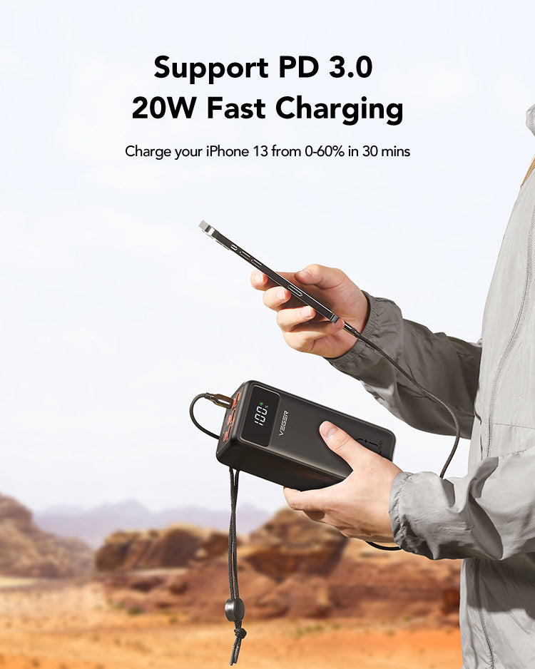 Tank Lite 50000mAh Fast Charging Power Bank for Camping