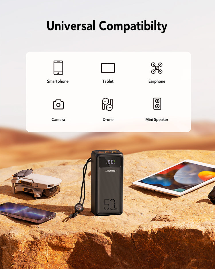 Tank Lite 50000mAh Fast Charging Power Bank for Camping