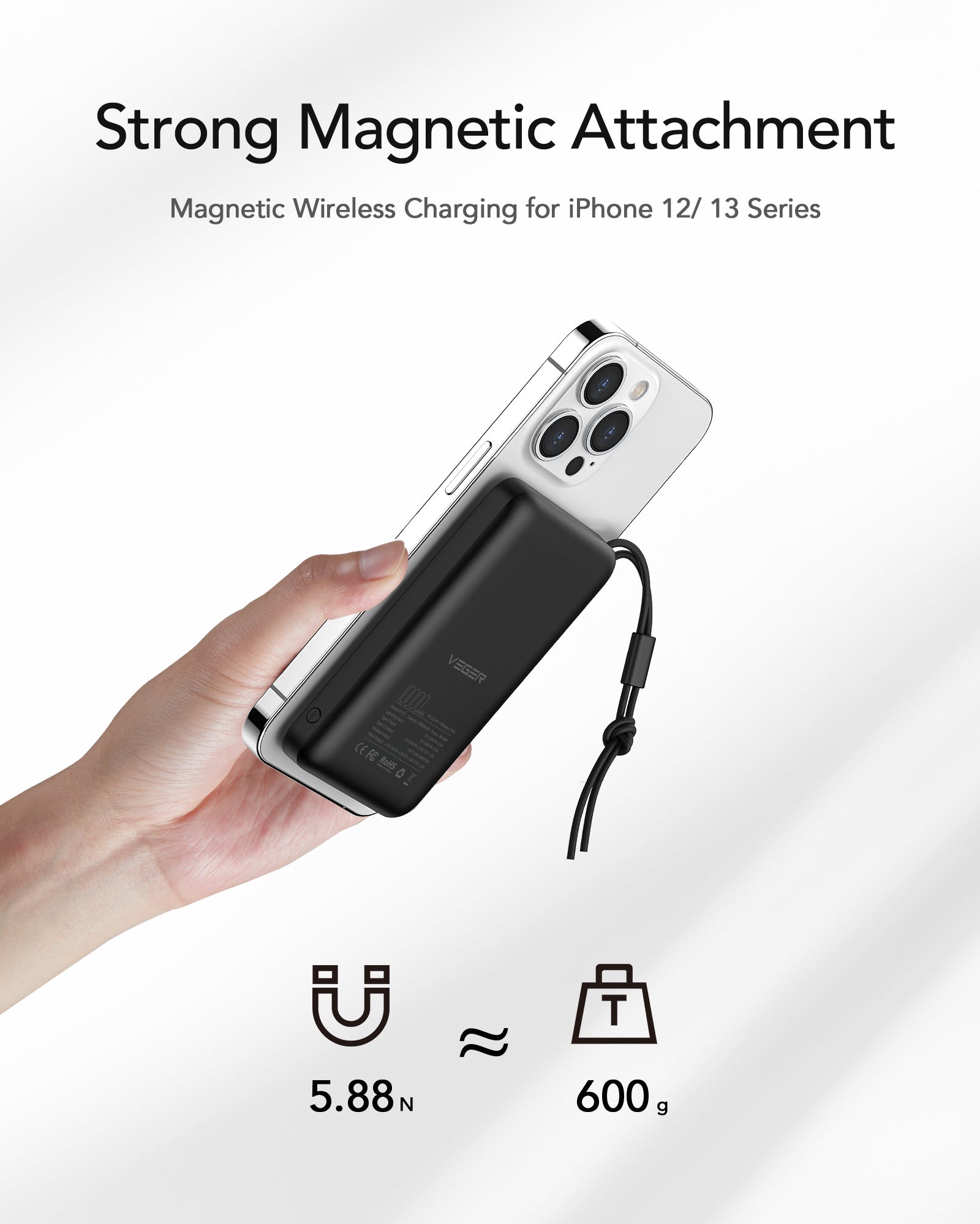 MagOn Magnetic Wireless Power Bank 10000mAh