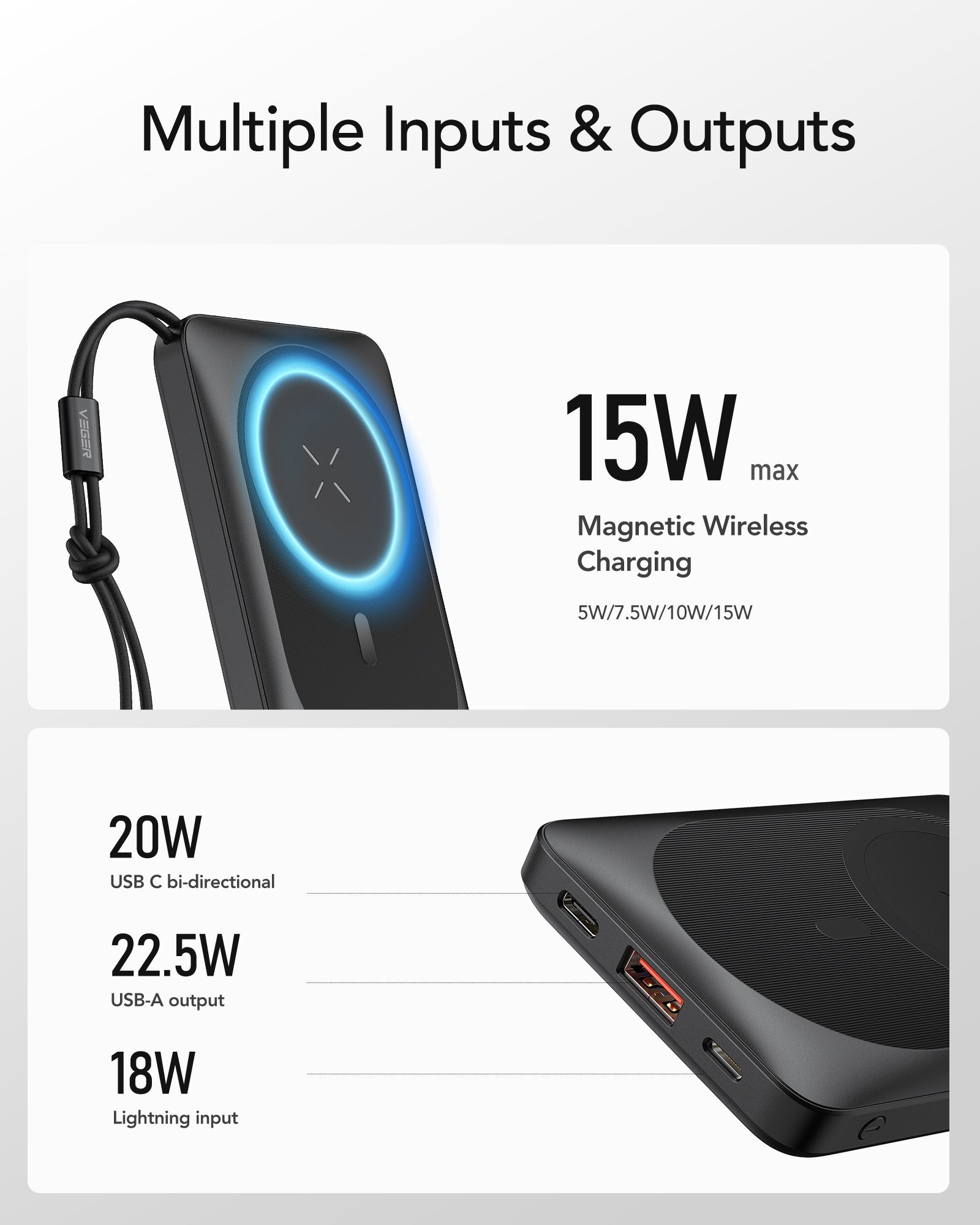 MagOn Magnetic Wireless Power Bank 10000mAh